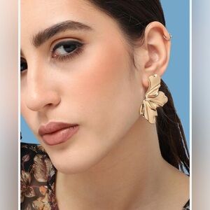 Gold Stainless Steel Statement Earrings